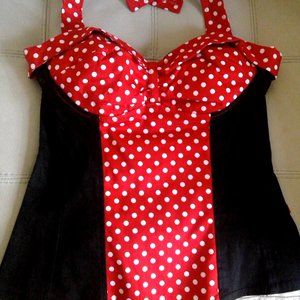 Royal Bones Corset top black/Red size L